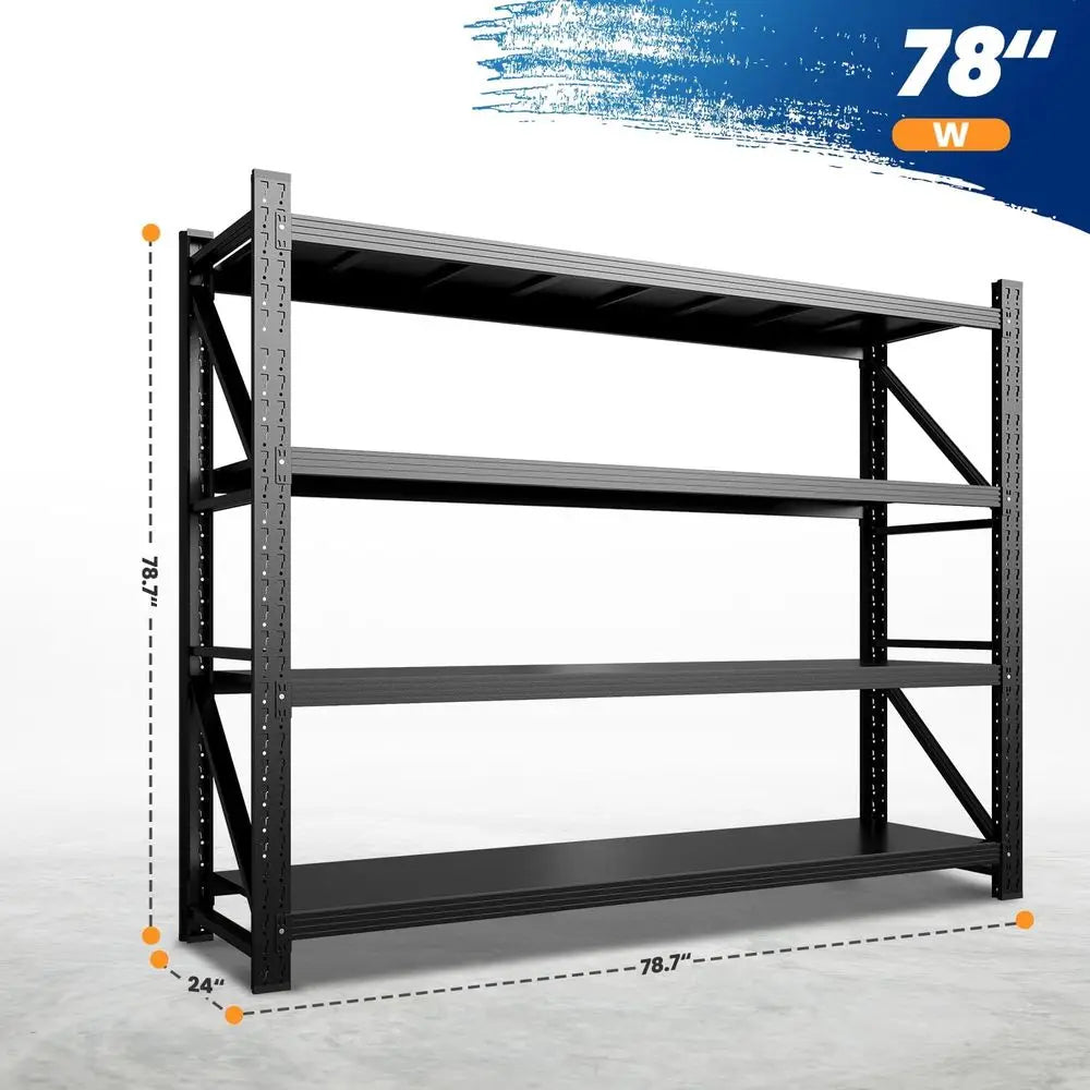 79" W Storage Shelves,6800LBS Metal Garage Storage Shelving,Heavy Duty Adjustable Unit Storage Shelves for Warehouse,Customized