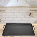 BBQ Griddle Cookware Easy to Clean Portable Flat Top Grill Plate Cooking Skillet Pan Cast Iron Cooking Griddle for Roasting
