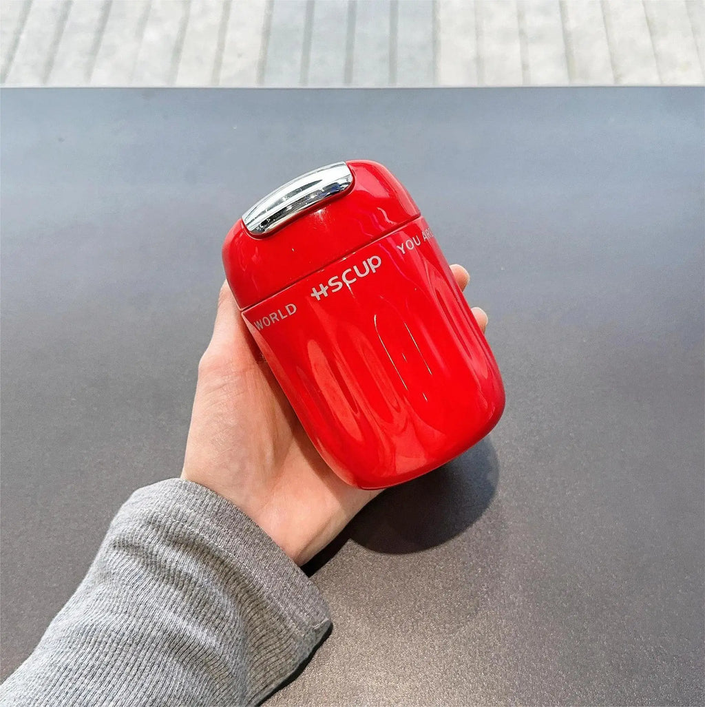 1pc 220ml Insulated Coffee Tumbler with Built-in Tea Strainer - Leakproof, Portable Mini Thermos for Outdoor