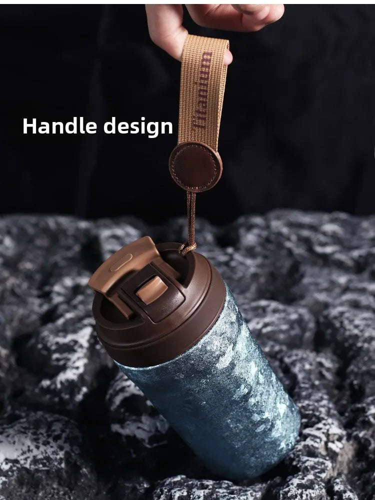 New Pure Titanium Insulated Cup - Portable Coffee Cup - Outdoor Sports and Vehicle Cold-Keeping Cup - Gift Water Bottle