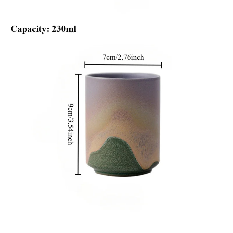 Japanese CeramicTeaCup - Handmade RoughPotteryMaster Cup for GongfuBrewing Coffee & Water Traditional Kiln-Fired Tea Tasting Set