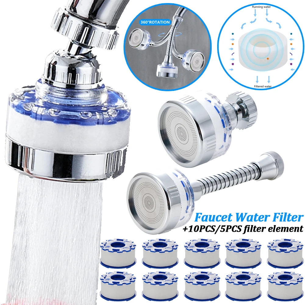 Faucet Mount Filters Pressurized Sink Faucet Water Filter Universal Bath Faucet Connector Splash Proof for Home Bathroom Kitchen