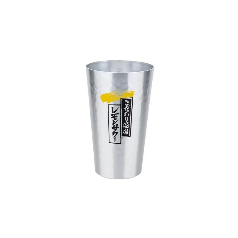 Japanese Tavern Bar Beer Cup Aluminum Mugs Anti-fall Aluminum Cups Metal Cola Cold Drink Cold Drink Water Juice Cup Water Mugs