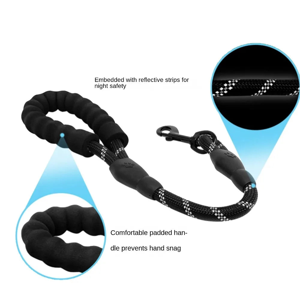 1PC Follow Closely Short Training Dog Leash Soft Strong Dog Lead Heavy Duty Durable Pet Leashes Dog