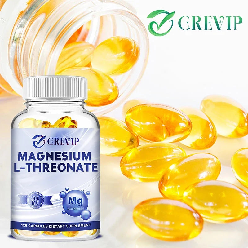 Magnesium L-Threonate - Supports Focus, Memory and Learning Brain Health, Supports Quality of Sleep - 120 Capsules