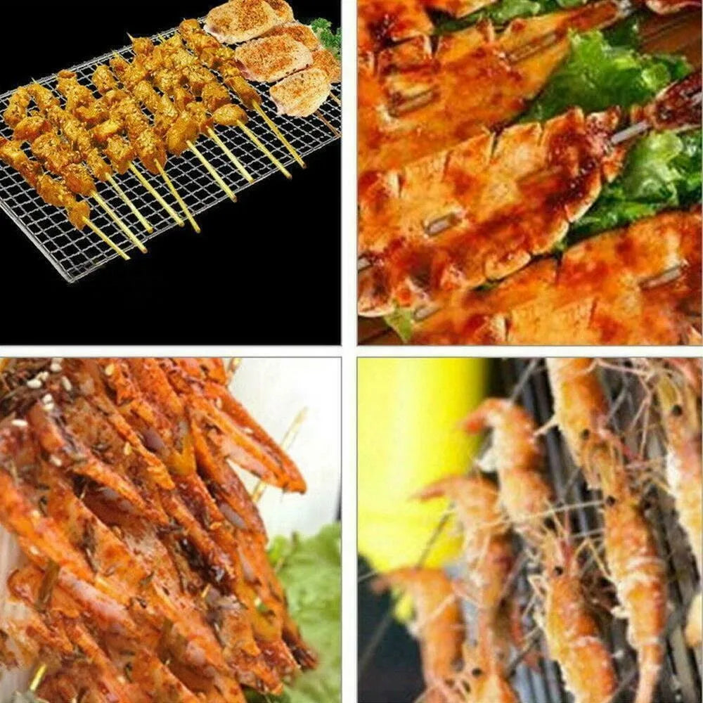 Hot Iron Barbecue Net Silvery Barbecue Iron Mesh Clamp BBQ Tools Picnic