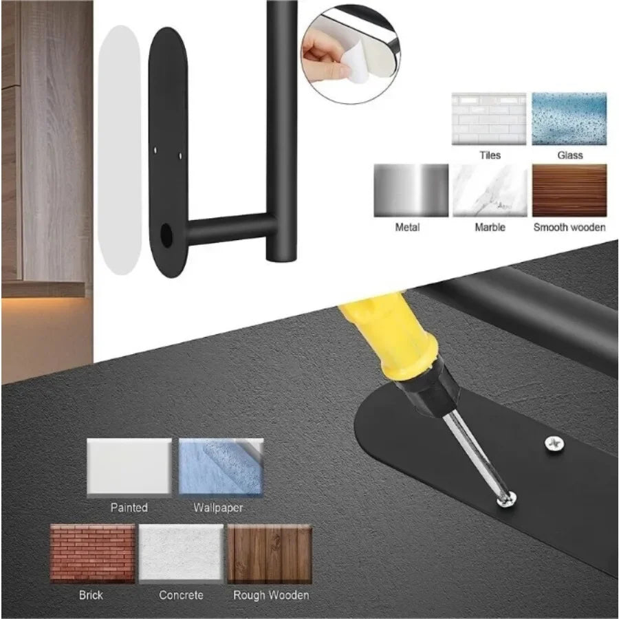 Wall Mounted Kitchen Racks Storage Stainless Steel Paper Towel Holder Self-Adhesive Tissue Roll Hanger  Bathroom Under Cabinet