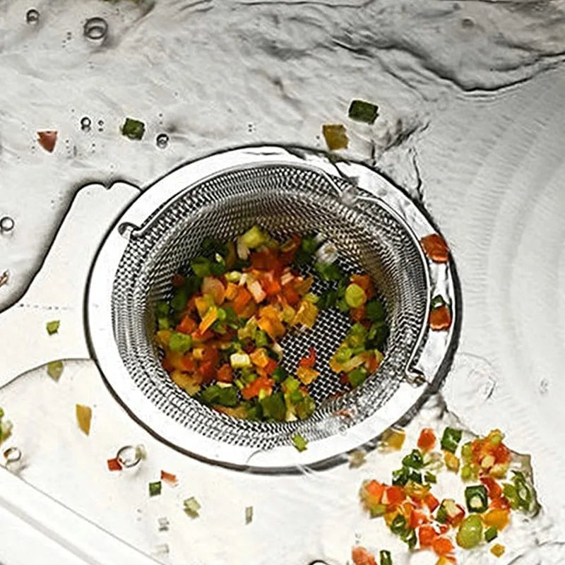 Kitchen Sink Filter Bathroom Floor Drain Mesh Filters Stainless Steel Sink Strainer Garbage Food Residue Drain Hole Filter Trap