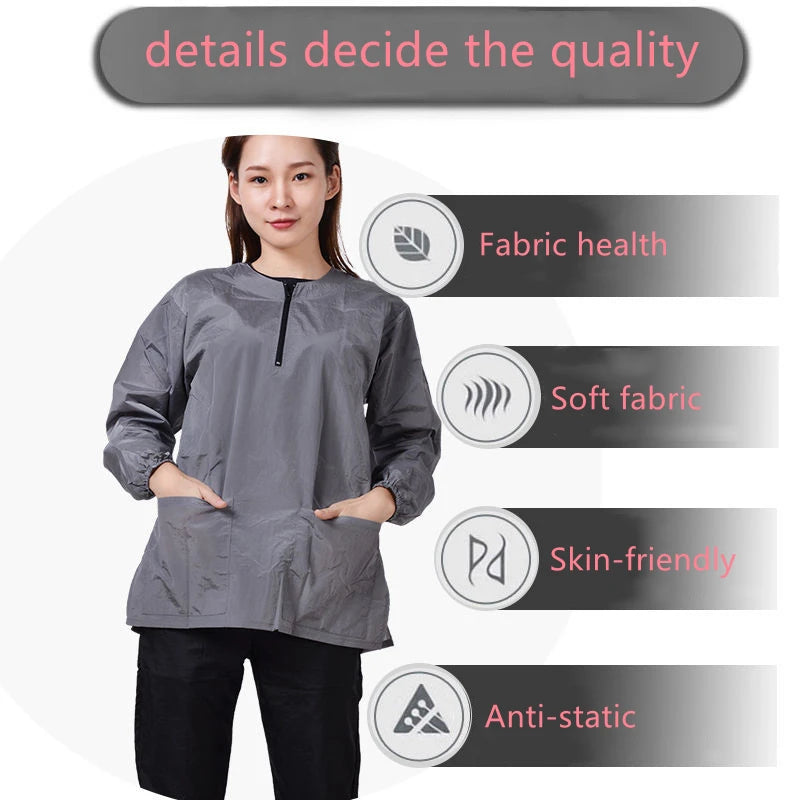 Pet Groomer Uniforms Pet Dog Grooming Clothes Long Sleeve Waterproof Not Stained With Hair Smock Breathable Beauty Gown Y0826