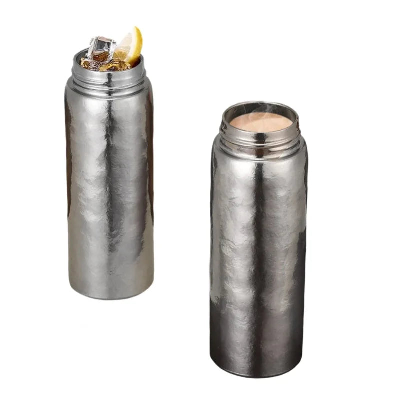 Pure Titanium Thermos 200/300ml Double Layer Vacuum Flask Water Bottle with Filter Portable Student Drinkware Holiday Gift