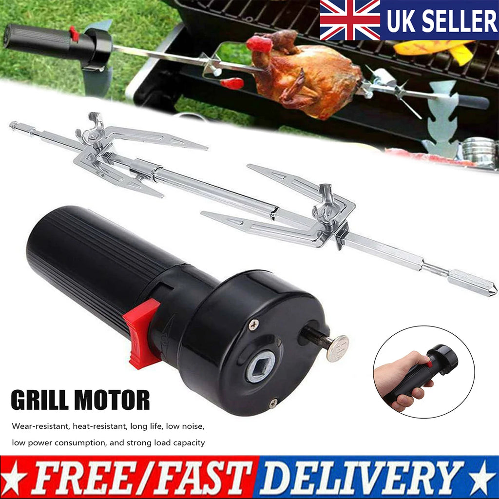 Electric BBQ Rotisserie Grill Rod 1.5V D Size Barbecue Rotisserie Rotator Motor Durable Electric BBQ Rotisserie Grill Rod