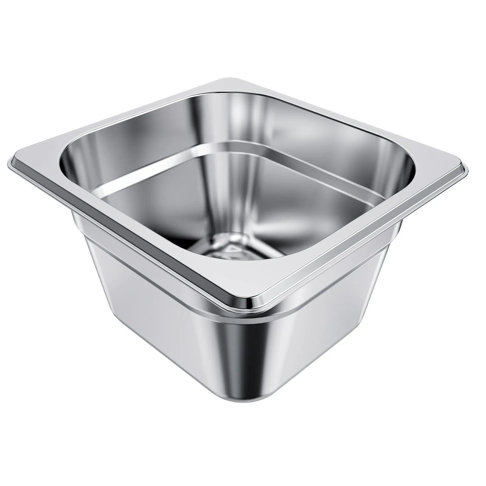 SucceBuy 6 Pack Stainless Steam Hotel Pans 4 In Deep Anti Jam Restaurant Supplies Reusable Rustproof Catering Storage for Buffet