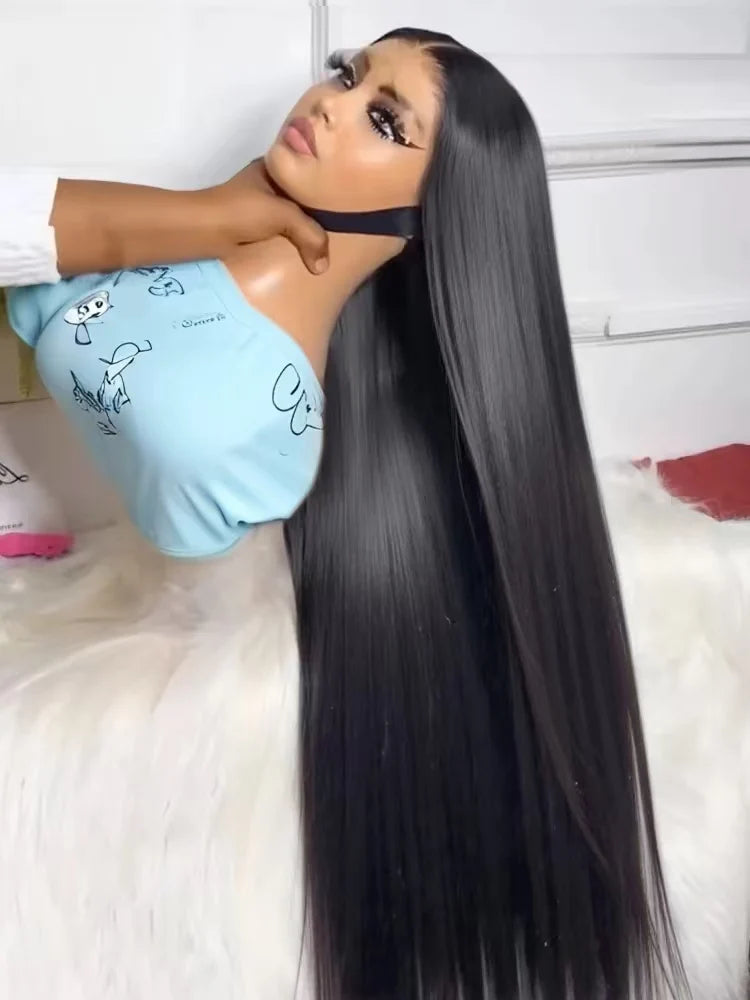 Wear Go Glueless Wig Human Hair 220 Density 13x6 HD Lace Frontal Wig Pre Plucked Pre Cut Beginner Friendly Bone Straight Wigs