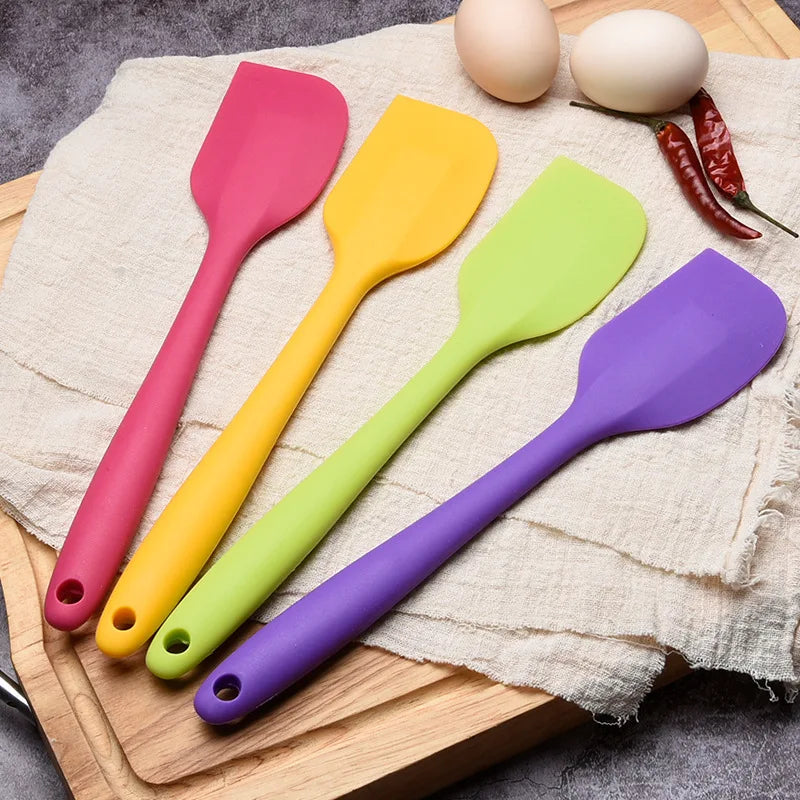 Silicone Spatula Food Grade Heat Resistant Non Stick Baking Tool Cake Mixer Cream Scraper Easy to Clean Utensils
