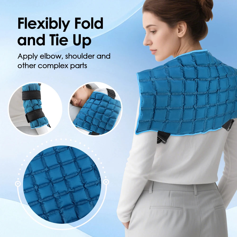 Large Ice Pack Reusable Self-Absorbing Water Cushion Cold Hot Compress Shoulder Back Massage Pad Sport Muscle Relax US Warehouse