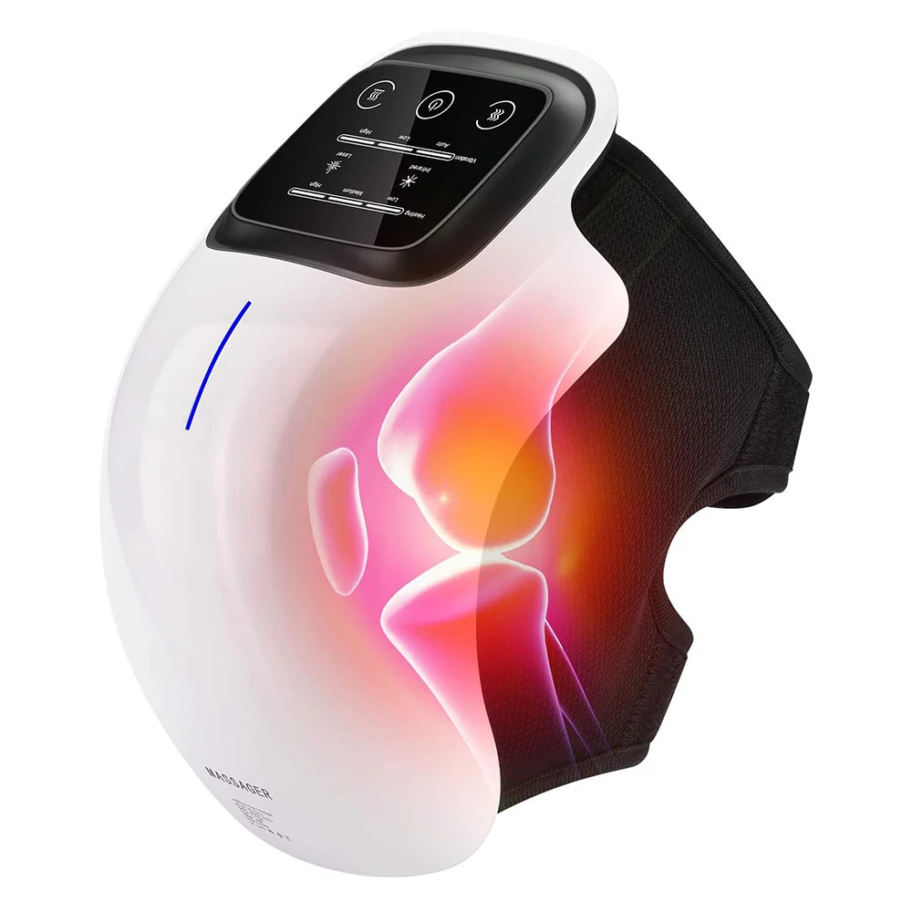Smart Hot Compress Knee Massagers Electric Relaxing Leg Joint Heating Vibration Massager Cordless Knee Pads Gift for Mom and Dad