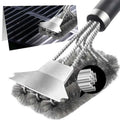 Safe Grill Brush and Scraper with Deluxe Handle 18 inch Grill Cleaner Brush Stainless Steel Bristle Grill Brush JT61