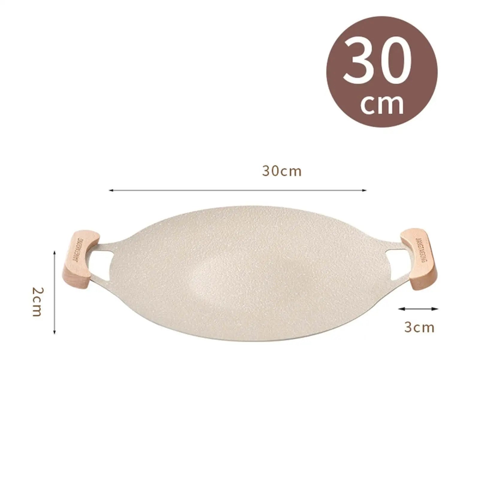 Korean BBQ Pan Binaural Design Portable Kitchen Accessories Frying Pan Griddle Pan for Travel Picnic Indoor Kitchen Home