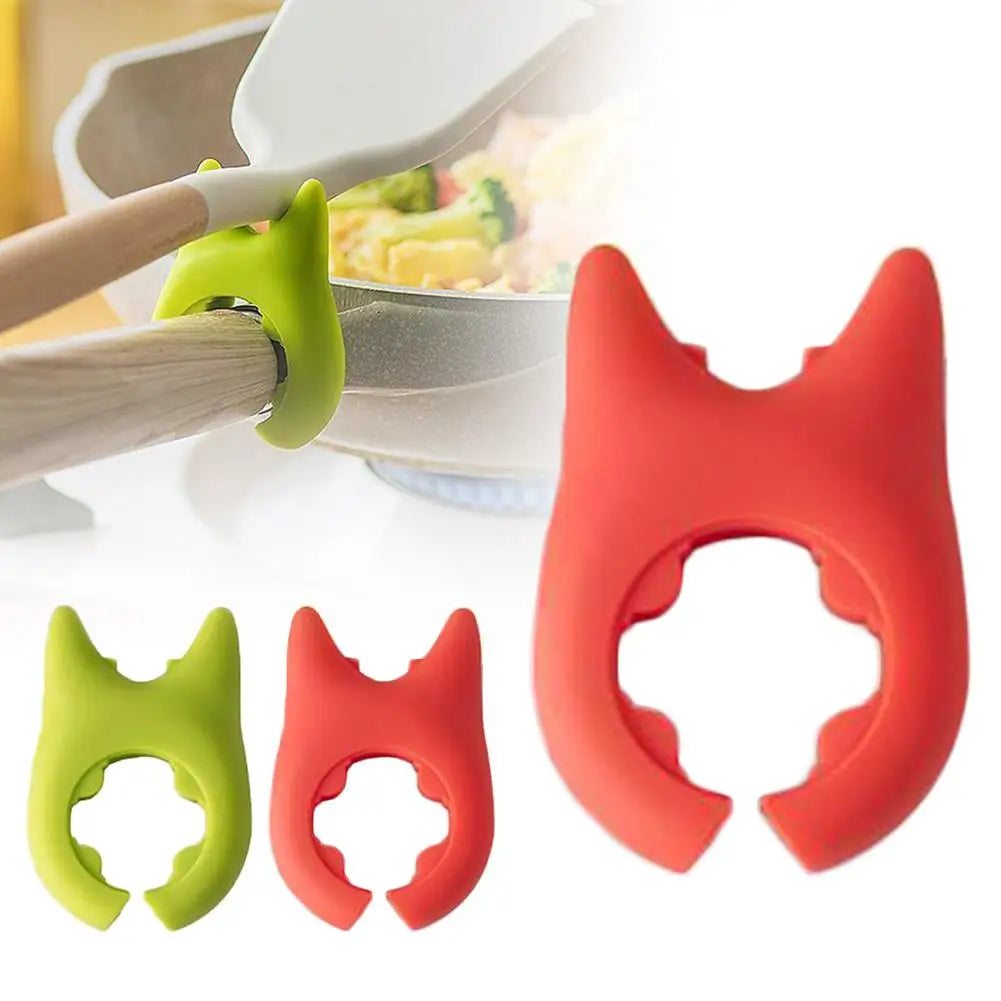Silicone MultiFunction Spatula Rack Anti Scalding Overflow Pot Clip Spoon Holder Clip Universal Shovel Rack Kitchen Gadget Tools