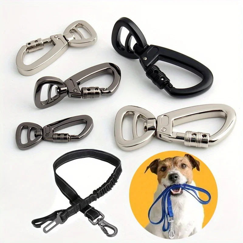 2PCS 16mm/21mm/26mm keychain lobster clasp metal luggage accessories 360° rotating outdoor carabiner dog leash metal spring hook