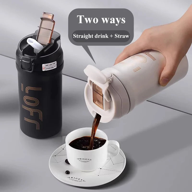 Coffee thermal mug Stainless Steel Thermos Tumbler Cups Vacuum Flask thermo Water Bottle Tea Mug Thermocup commercial affairs