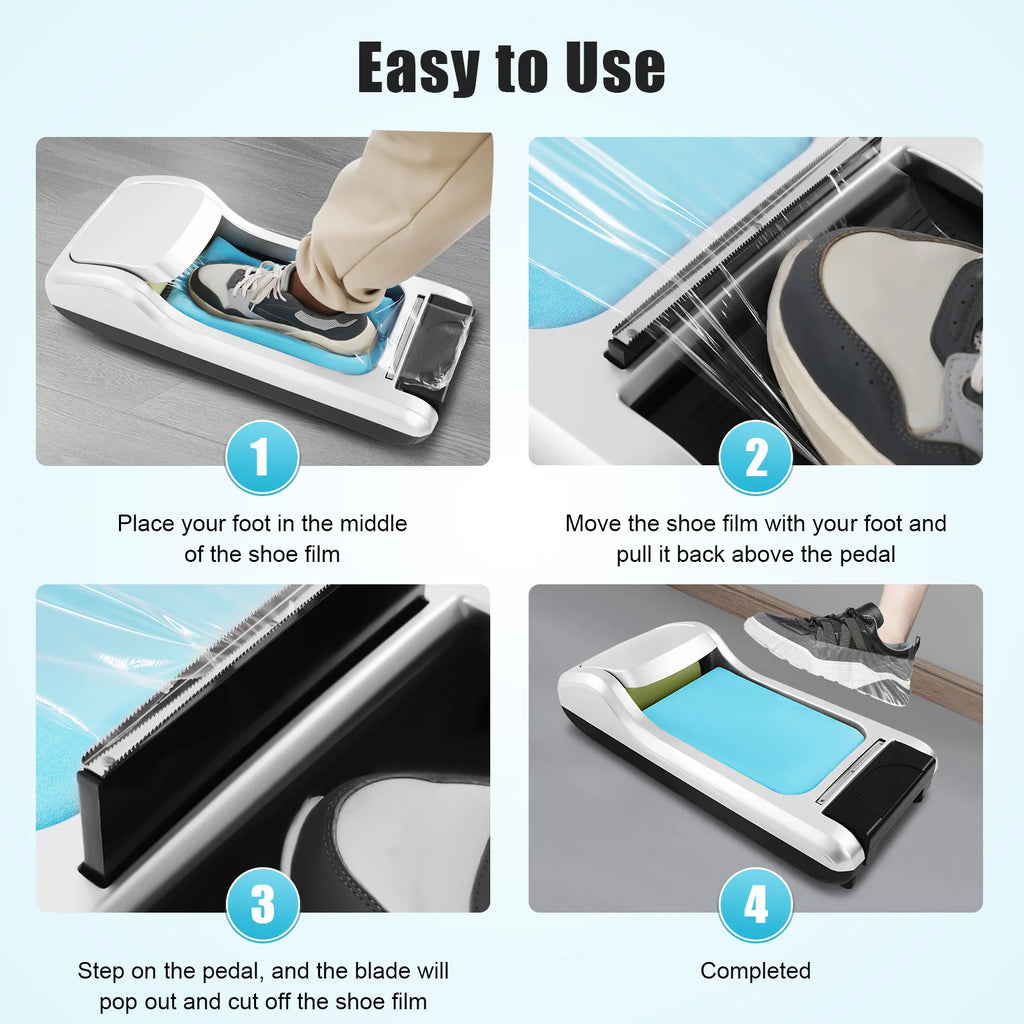 Shoe Cover Machine 3 Rolls* Shoe Films Automatic Disposable Shoe Covers Dispenser Overshoe Shoe Mould Machine Home Office