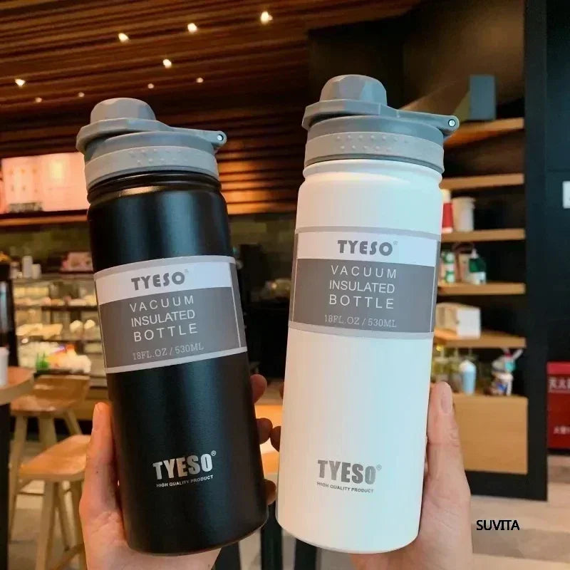 Tyeso 530/750ML Thermos Bottle Stainless Steel Vacuum Flask Travel Cup Insulated Water Bottle Sport Thermal Mug Hot Cold Mug