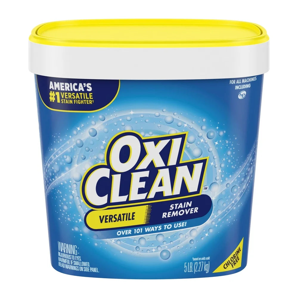 Versatile Stain Remover Powder 5 lb Oxygen-Powered Laundry Booster Multi-Surface Cleaner Color-Safe Chlorine-Free Fabric Stain