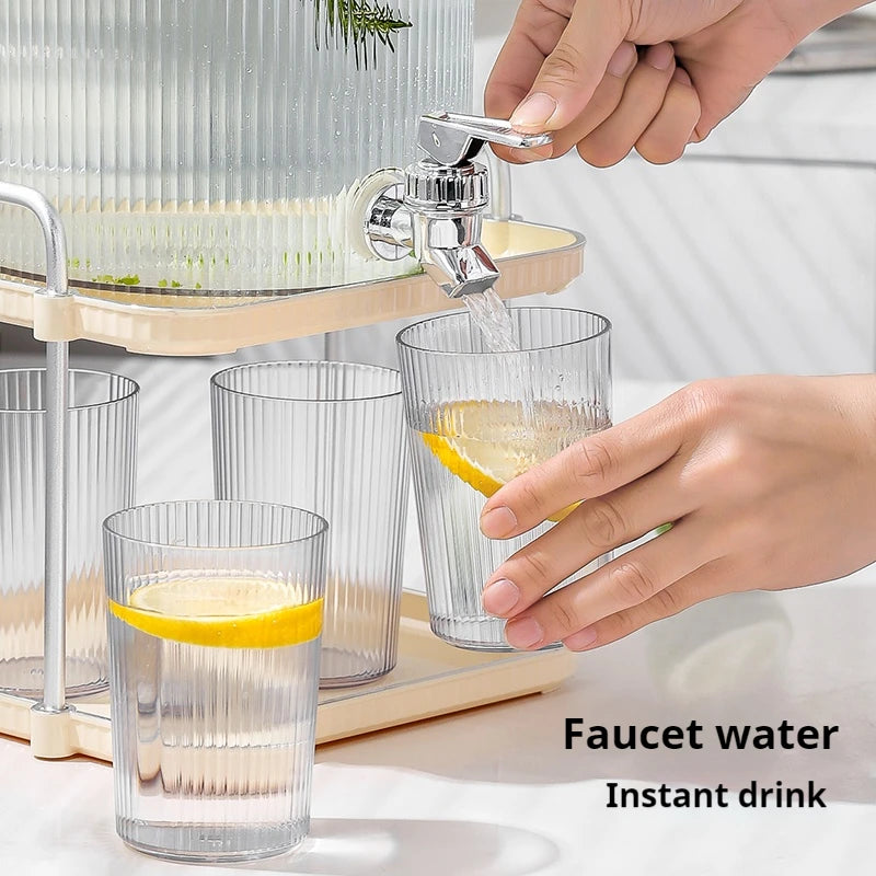 New luxury cold water bottle kettle with faucet Japanese large-capacity household fruit tea drinks cold water bucket picnic set