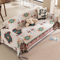 A geometric pattern sofa parabolic cover - reversible soft sofa blanket - Bohemian sofa cover - pet and child decoration oversiz