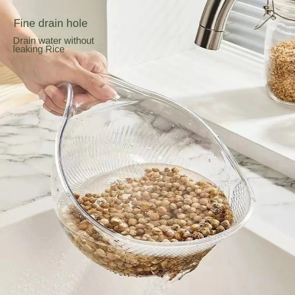 Creative Plastic Multifunctional Drainage Basket Fruit Plate Kitchen Draining Bowl Salad Rice Washing Basket Household Sink