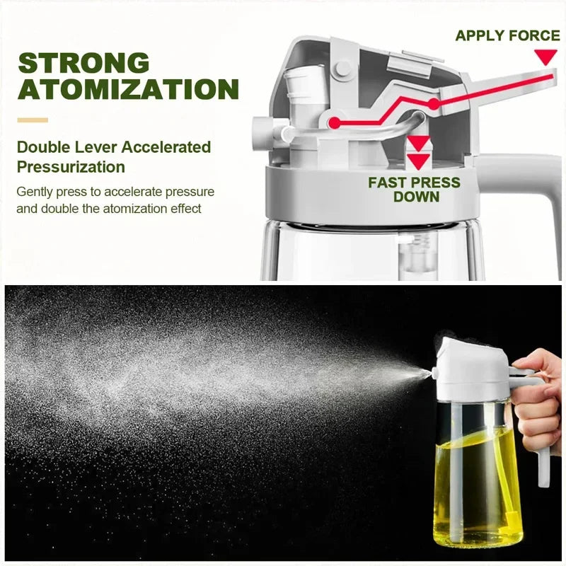 200/300ml Oil Spray Bottle Camping BBQ Cooking Kitchen Baking Olive Oil Soy Sauce Dispenser Vinegar Air Fryer Sprayer Gadgets