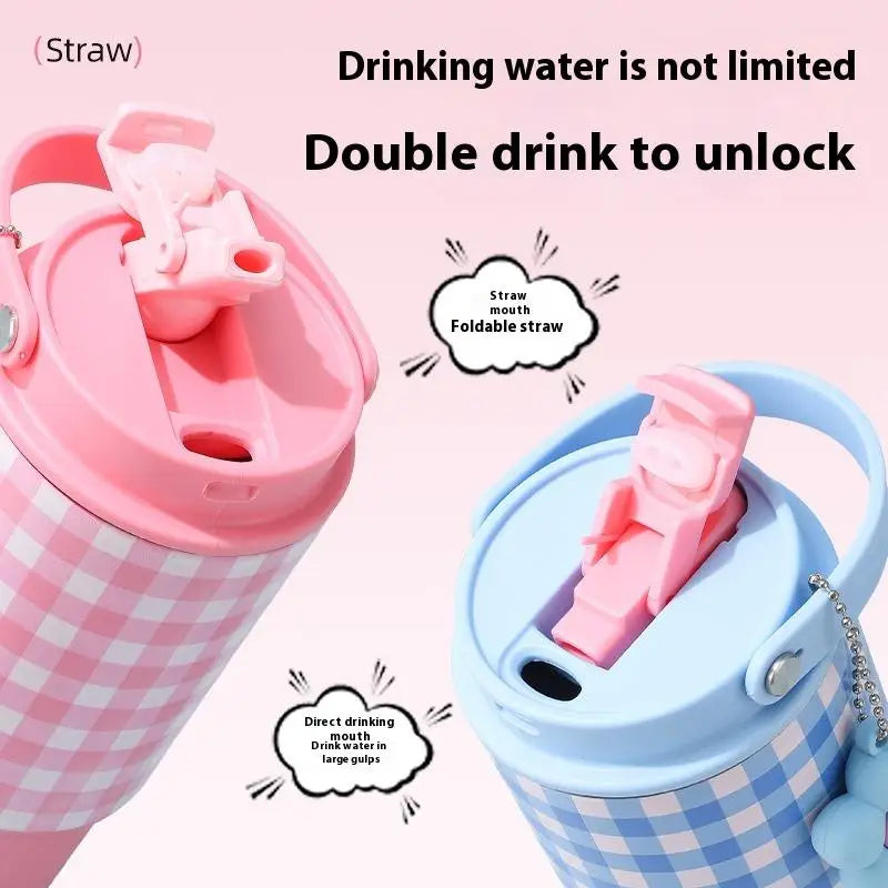 For Hot And Cold Dual Use 316 Stainless Steel Car Travel Mug Thermos Cup Portable Tumbler With Handle Leakproof Design Daily