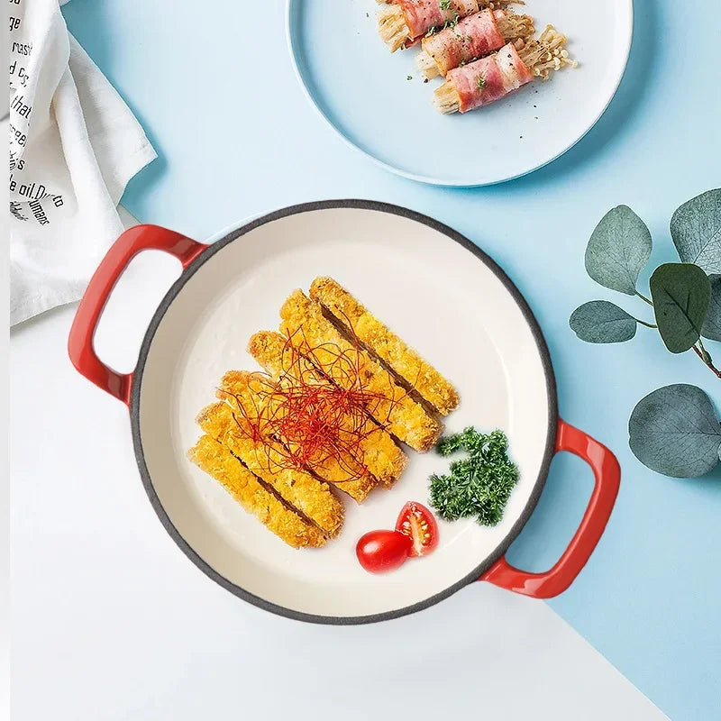 Double Ear Thickening Non-stick Pan Lightweight Household Omelette Pan for Gas Stove And Induction Cooker Universal Use