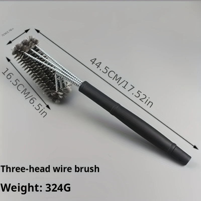 Barbecue Grill BBQ Brush Clean Tool Grill Accessories Stainless Steel Bristles Non-stick Cleaning Brushes Barbecue Accessories