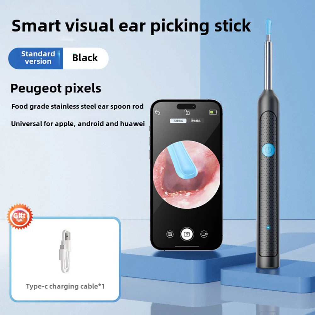Smart Visual Wax Removal Tool with Camera Otoscope Ear Cleaner Rechargeable Ear Picker Health Care Set