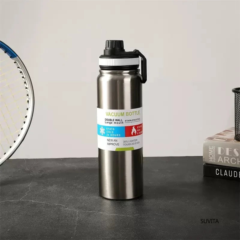 Outdoor Thermos Water Bottle Stainless Steel Insulated Cup Keeps Cold and Heat Thermal Mug Travel Vacuum Flasks 600/800/1000ML