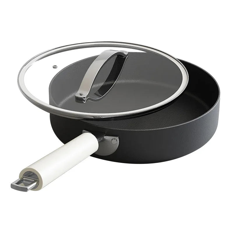 New uncoated flat bottomed frying pan for home use, non stick steak pot, kitchen stove, extremely iron frying pan