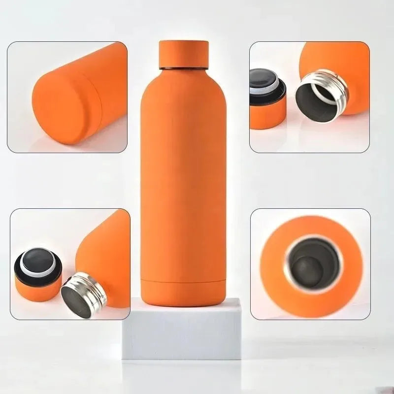 Custom Logo Name Thermos Large Vacuum Flask Stainless Steel Portable Thermos Bottle Outdoor Sports Water Bottle Travel Mug 500ml