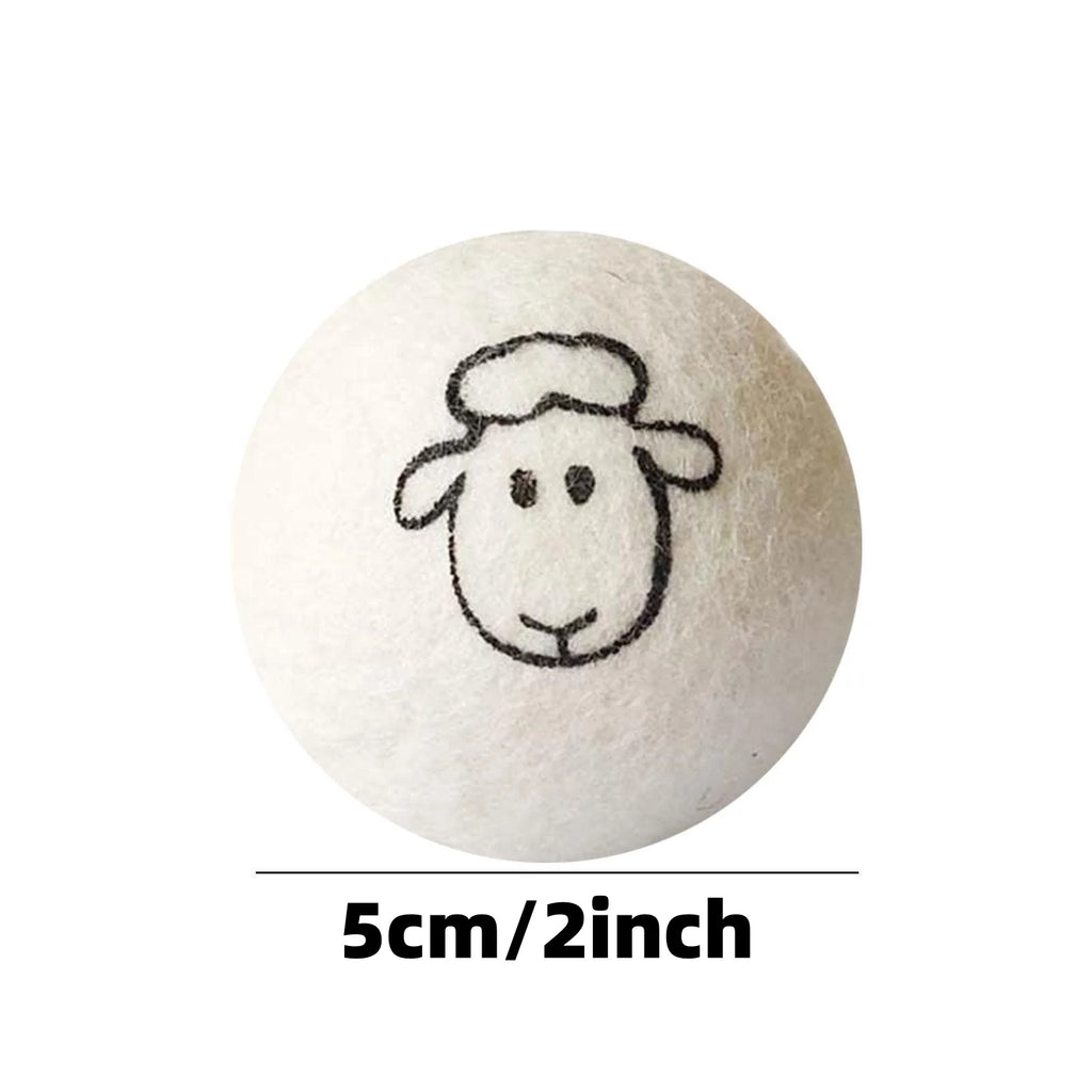 Wool Cat Ball Toys, Quiet Play Felt Cat Ball Toys Kitty Kicker Exercise Toy, Fun Interactive Kitty Kitten Toy for Kitten