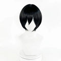 Anime Mikasa Ackerman Cosplay Wig Adult Unisex Black Heat Resistant Synthetic Hair Halloween Party Wigs Props Accessories