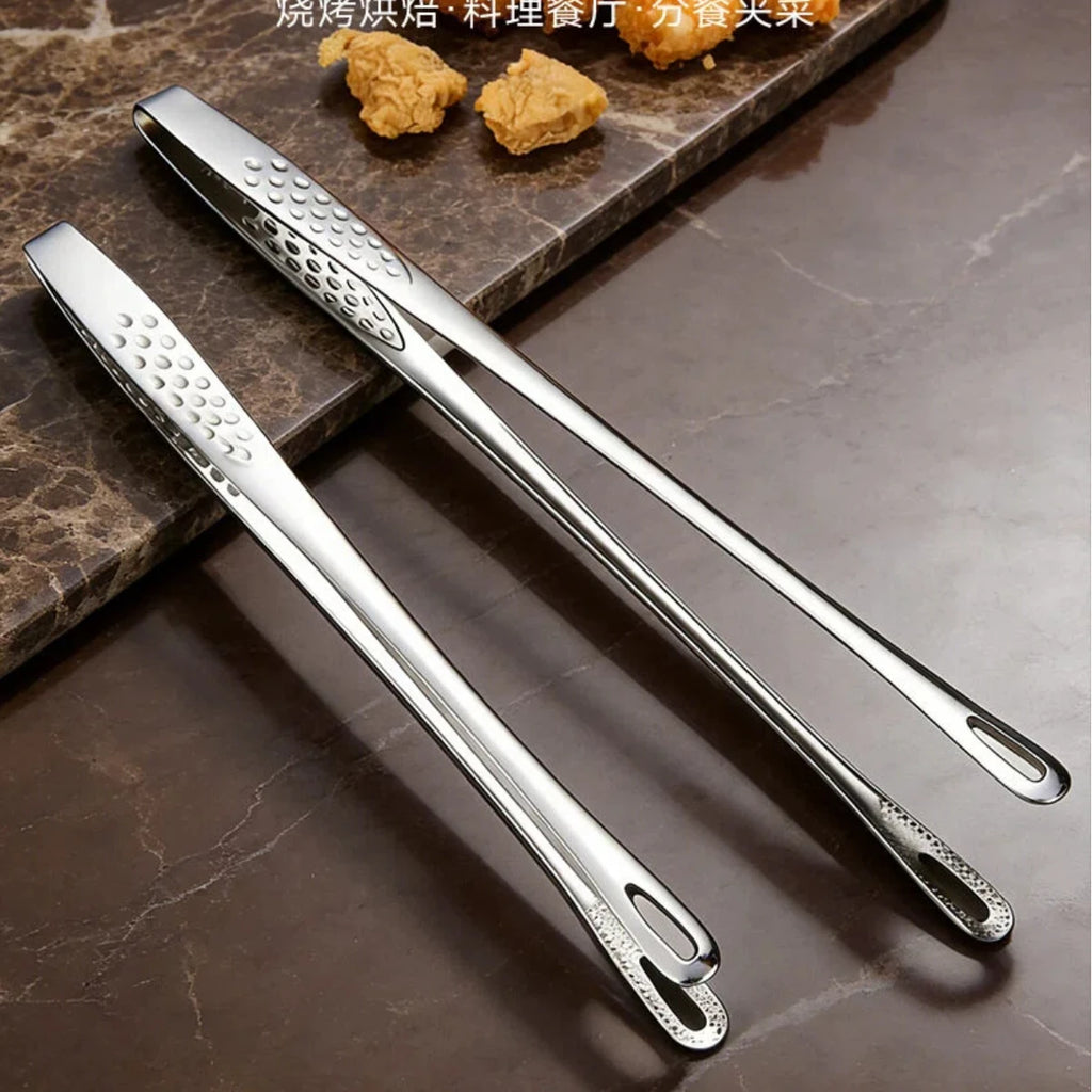 304 Stainless Steel Long Handle Barbecue Food Clip Durable Non-Slip Food Tongs Grill Tongs Cooking Tools Kitchen BBQ Accessories