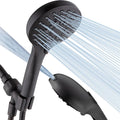 High Pressure Handheld Shower Head with 9 Spray Settings, Power Wash Mode, Long Hose, Adjustable Bracket - Bronze Finish
