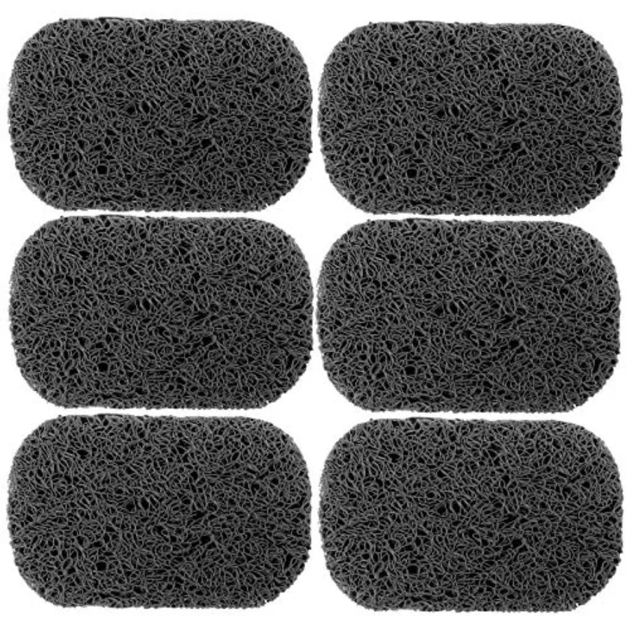 6-Pack Bar Soap Saver 4.5 x 3-Inch Dark Grey Charcoal Color