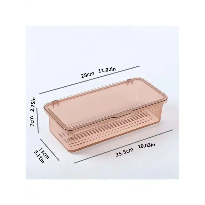 Dust-proof Plastic Storage Box Transparent With Lid Drainage Chopstick Cage Drawer Organizers Jewelry Makeup Organizer Storage
