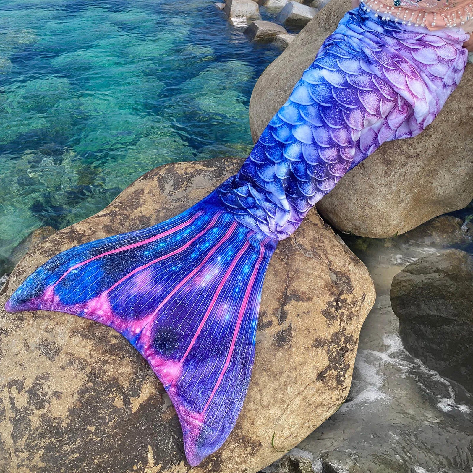 Mermaid Blanket Sleeping Bag Anti Kick Flannel Quilt Soft Fabric High Color Fastness Children Birthday Gift Fish Tail