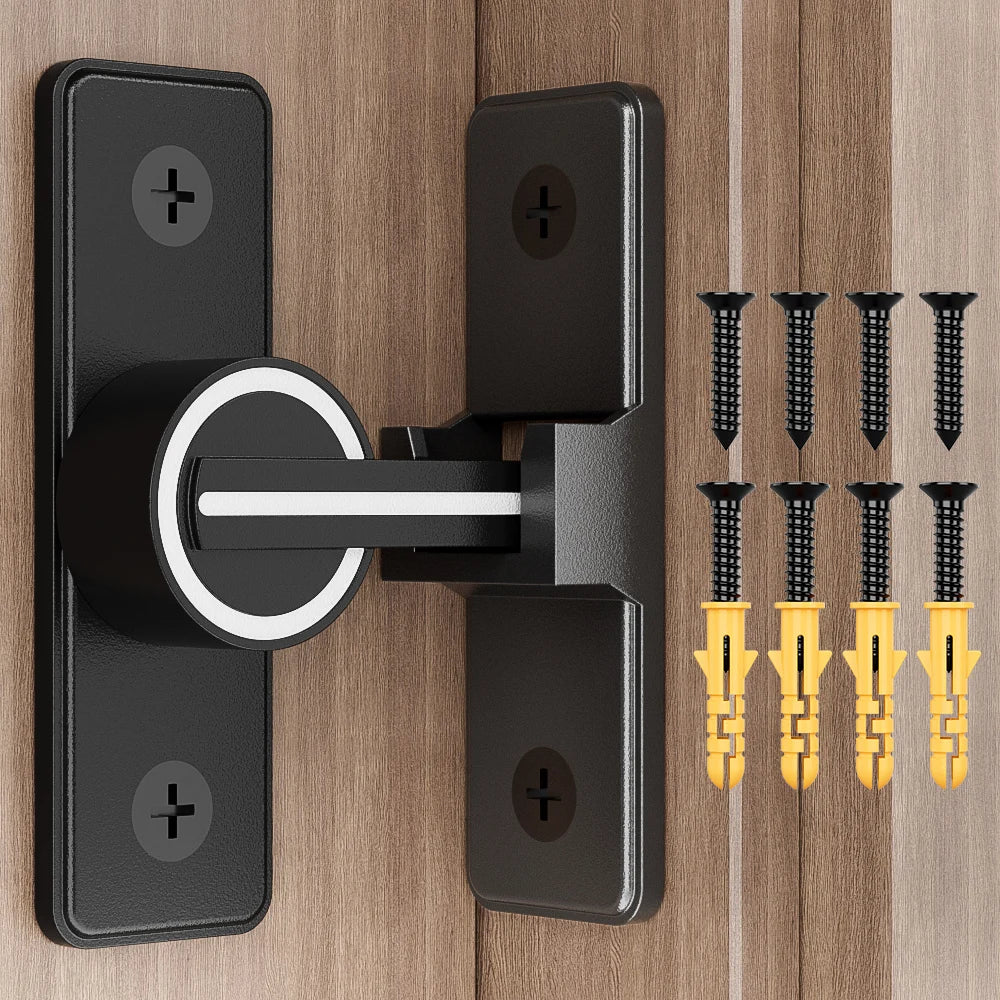 1Pc Luminous Sliding Door Bolt Lock - Night - Visible Security & Convenience