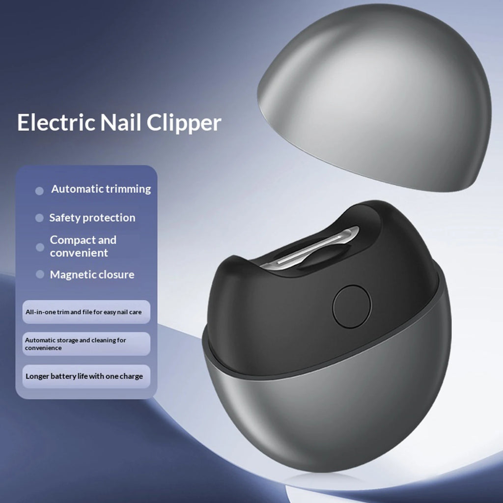 Electric Nail Clipper with Light and Scraps Storage Automatic Nail Trimmer Rechargeable Nail Cutter for Baby Care Adults Nails