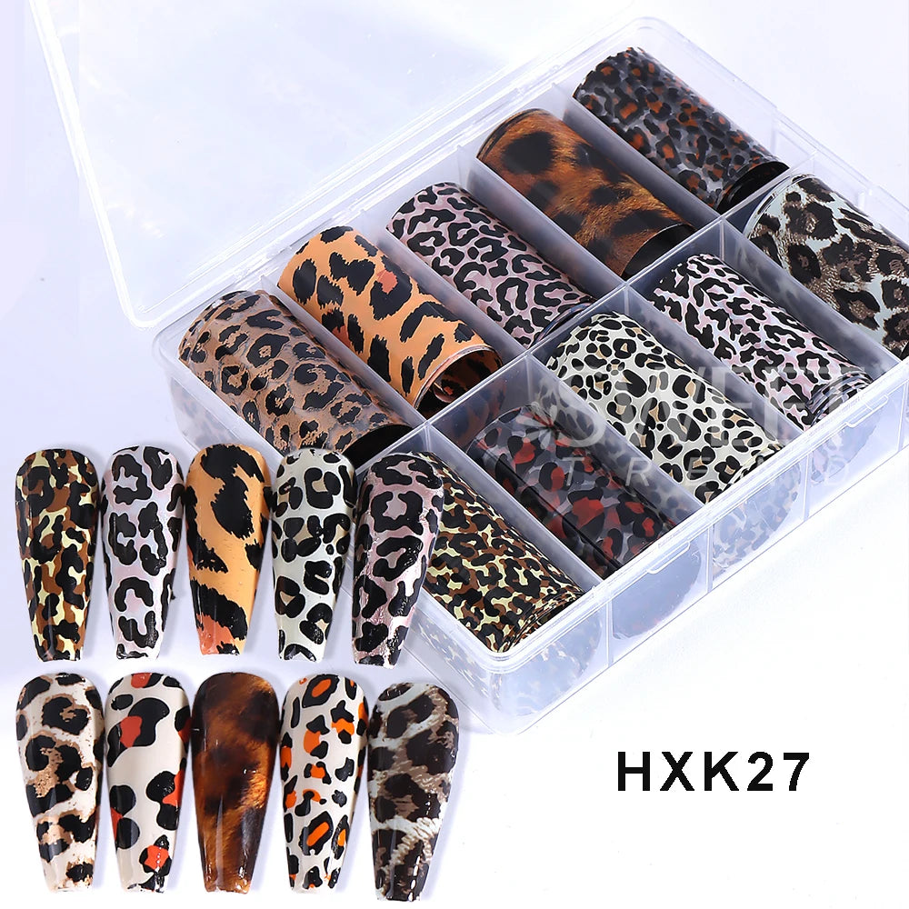 Texture Starry Nail Transfer Decals Slider Manicure
