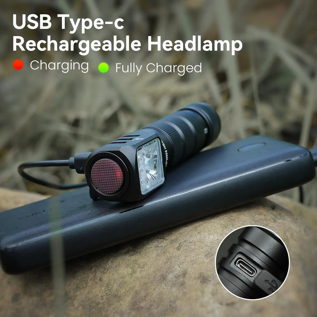 SOFIRN HS42 Headlamp 2100lm 18650 EDC USB C Rechargeable with Power Bank Flashlight SST40 LED Torch with Magnetic for Camping